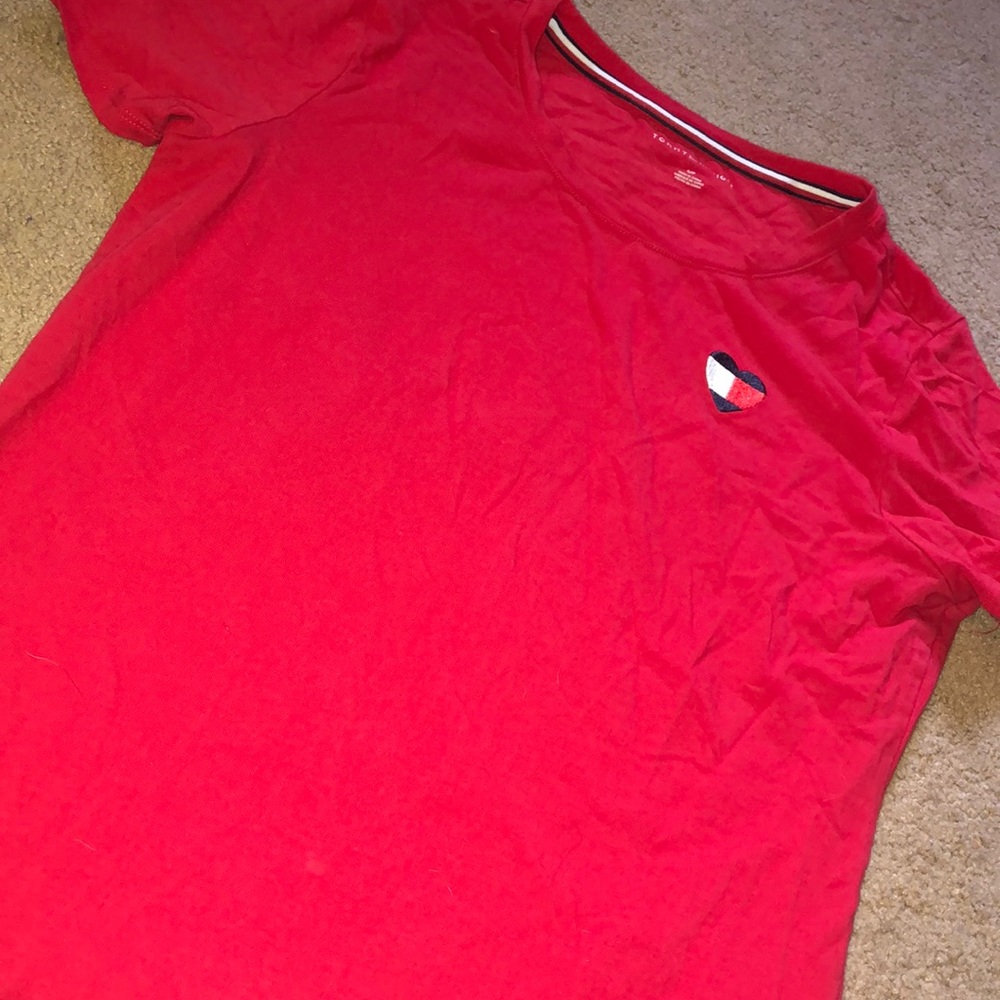 Red Tommy Hilfiger shirt